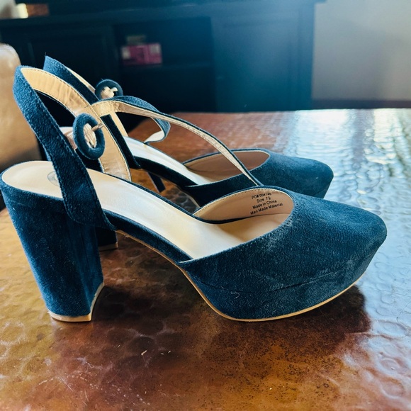 Platform pups blue suede - Picture 4 of 4